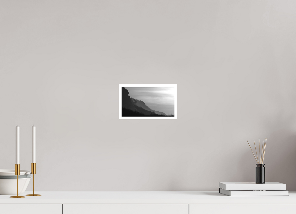 8 x 4.5″, Ilford B&W Photo Print Under Acrylic Glass PNW Landscape #1