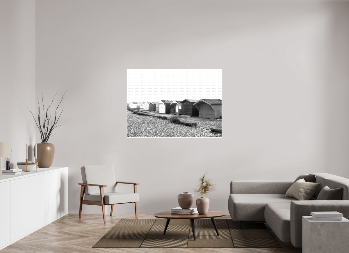 56 x 40″, Fine Art Print Beach Huts