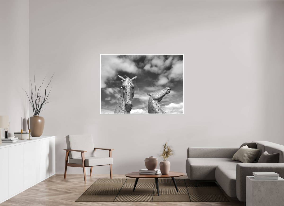 60.2 x 43″, Ilford B&W Photo Print Under Acrylic Glass Kelpies