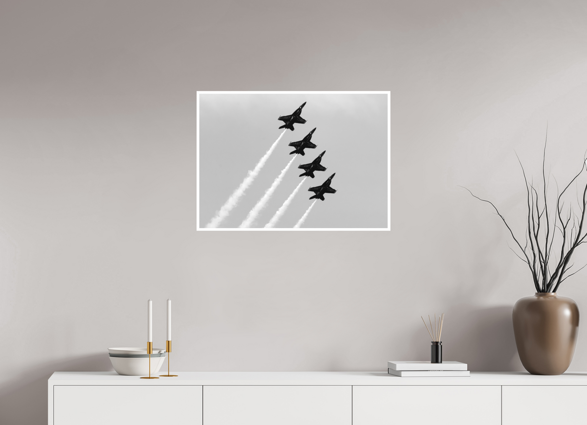 28 x 20″, Ilford B&W Photo Print Under Acrylic Glass Blue Angels #12