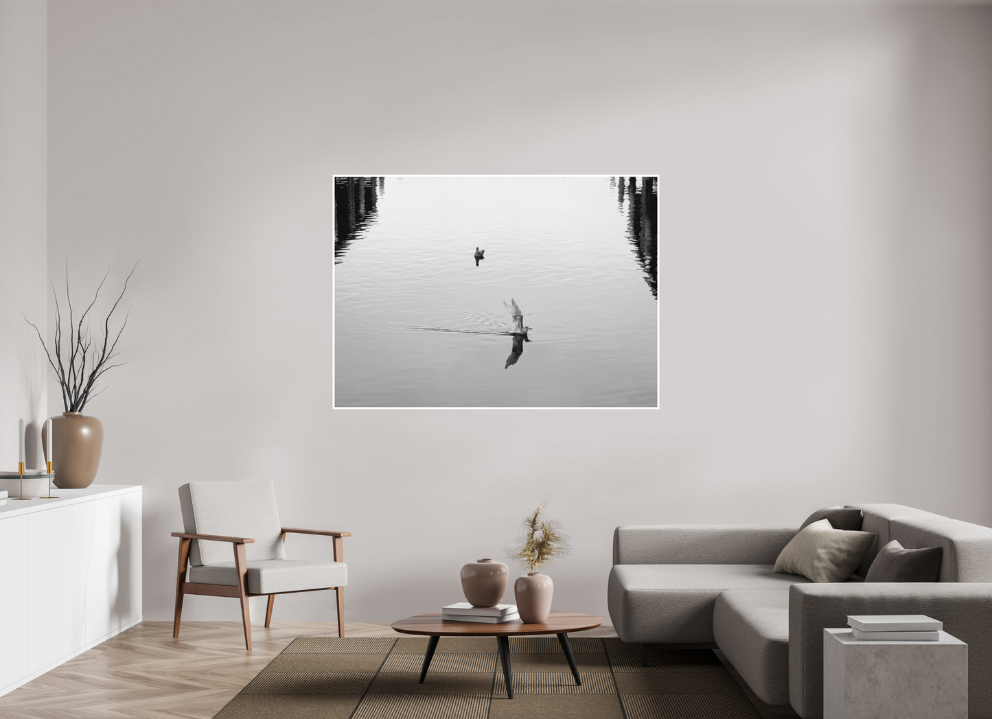 65.8 x 47″, Ilford B&W Photo Print Under Acrylic Glass Splashdown