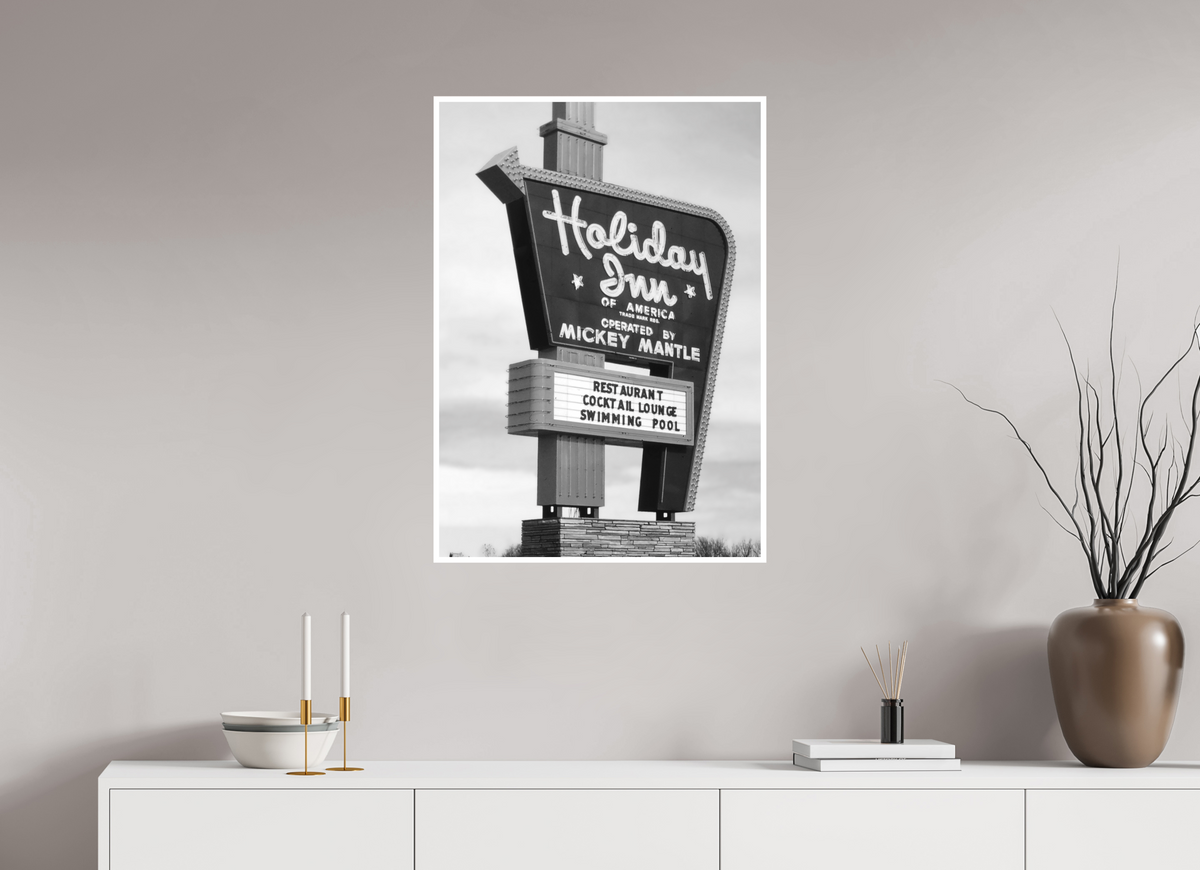 ISO A1 (59,4 x 84,1 cm), Ilford B&W Photo Print Under Acrylic Glass Hotel, Motel
