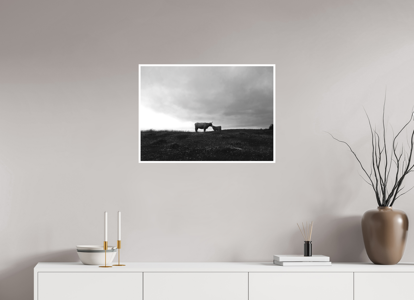 28 x 20″, Ilford B&W Photo Print Under Acrylic Glass Maternal Instinct