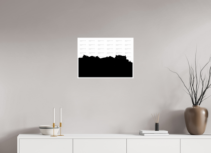 22.4 x 16″, Photo Print On Ilford Baryta Paper Edinburgh Castle Skyline