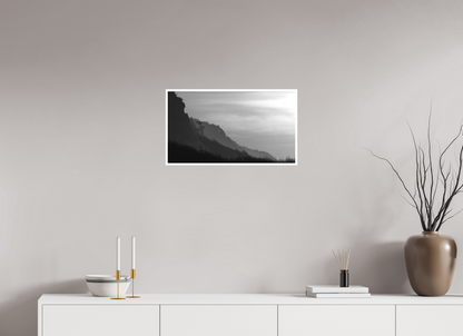 24 x 13.5″, Ilford B&W Photo Print Under Acrylic Glass PNW Landscape #1