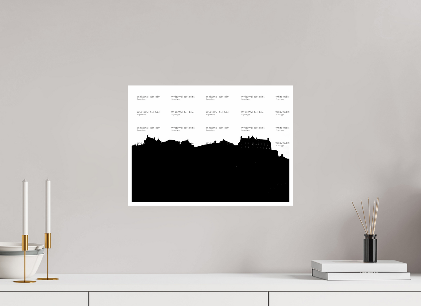 16.8 x 12″, Photo Print On Ilford Baryta Paper Edinburgh Castle Skyline