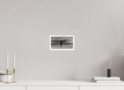 8 x 4.5″, Ilford B&W Photo Print Under Acrylic Glass Fisherman