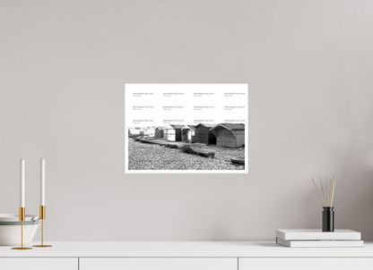 14 x 10″, Photo Print On Ilford Baryta Paper Beach Huts
