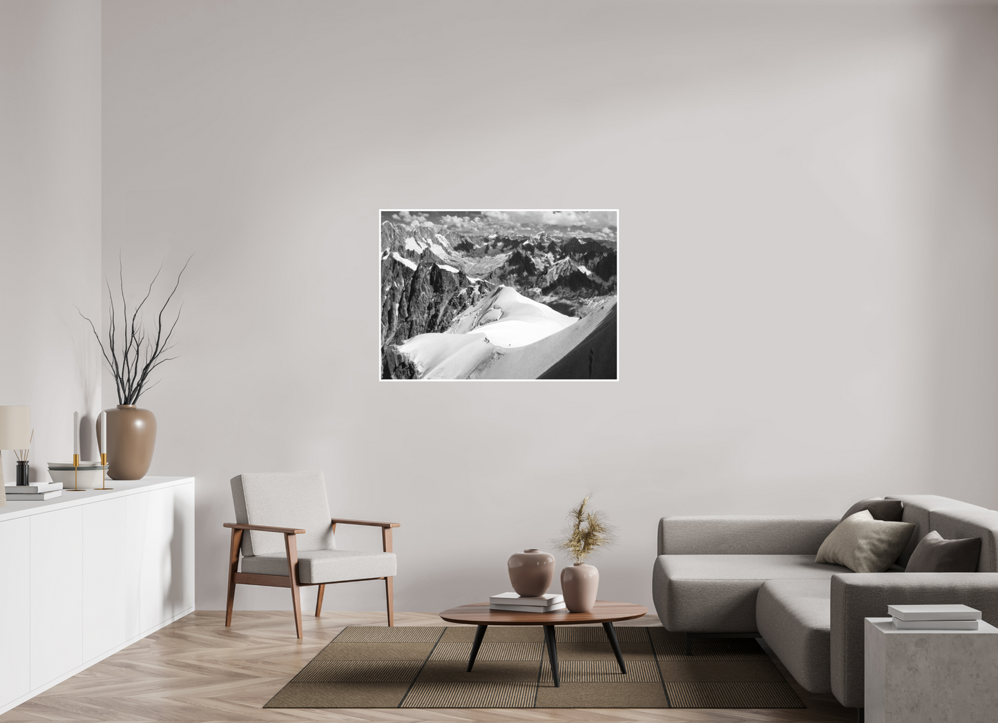 49 x 35″, Ilford B&W Photo Print Under Acrylic Glass Aiguille du Midi #4