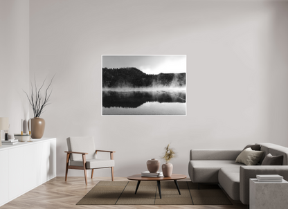 60.2 x 43″, Ilford B&W Photo Print Under Acrylic Glass Yellowstone Hot Springs