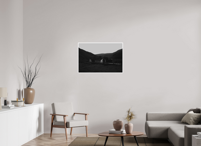 36 x 24″, Ilford B&W Photo Print Under Acrylic Glass Dalveen Pass Cottage