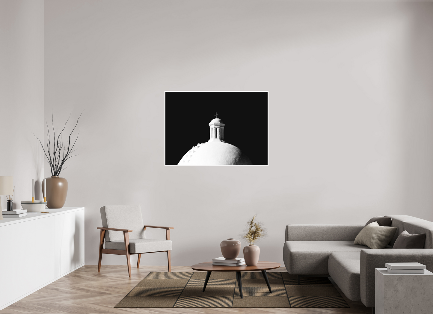49 x 35″, Ilford B&W Photo Print Under Acrylic Glass Mission San Jose de Tumacacori #1