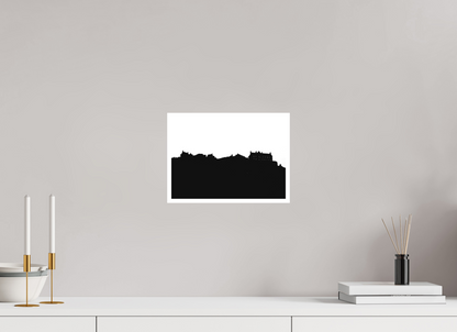 11.2 x 8″, Ilford B&W Photo Print Under Acrylic Glass Edinburgh Castle Skyline