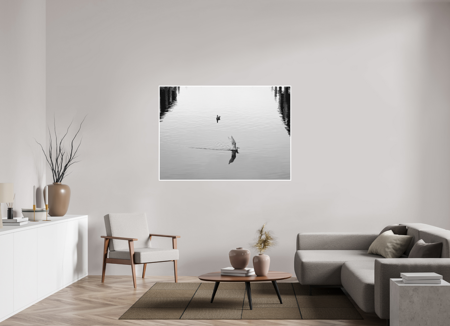 60.2 x 43″, Ilford B&W Photo Print Under Acrylic Glass Splashdown