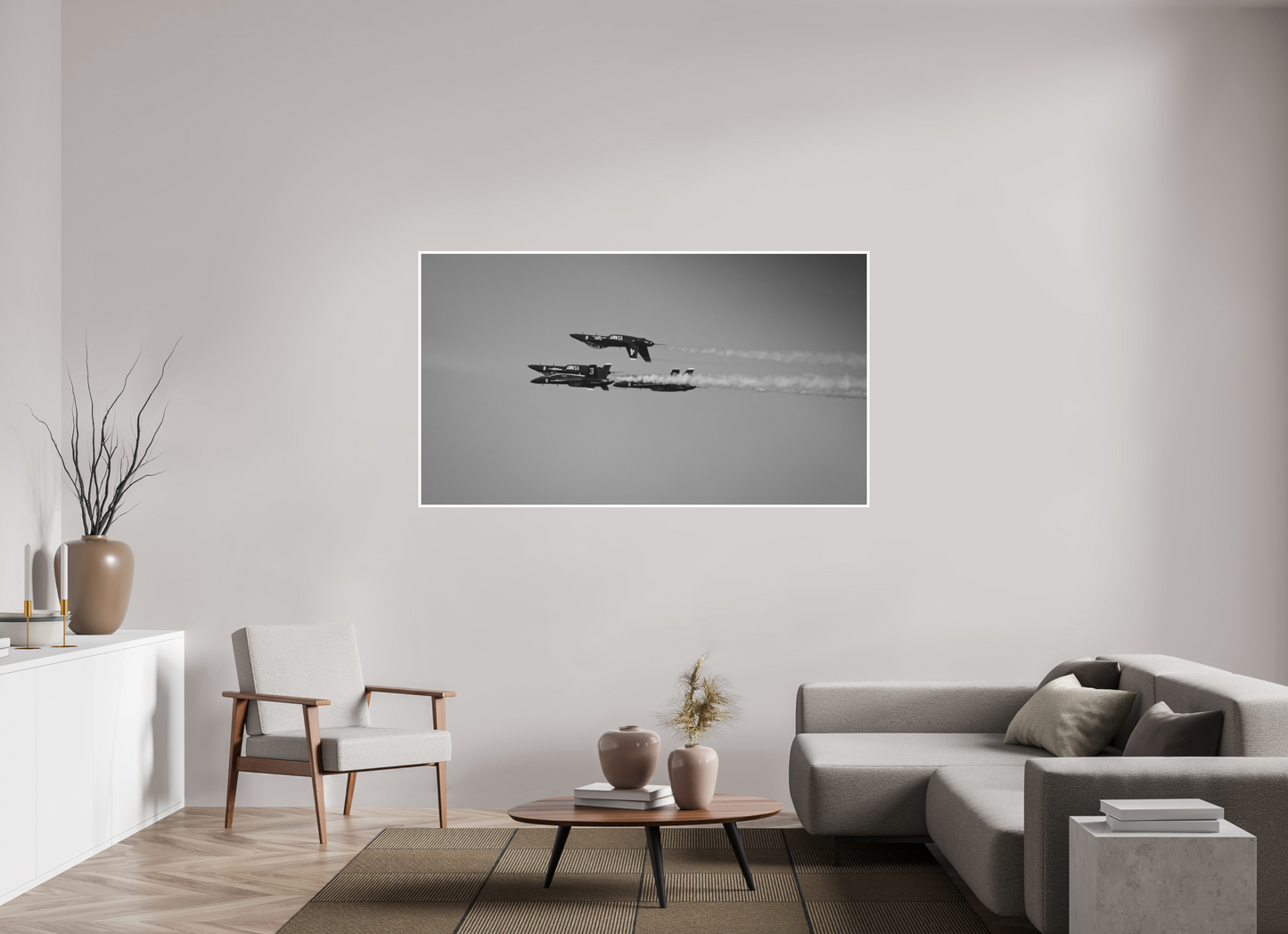 70 x 39.4″, Ilford B&W Photo Print Under Acrylic Glass Blue Angels #6