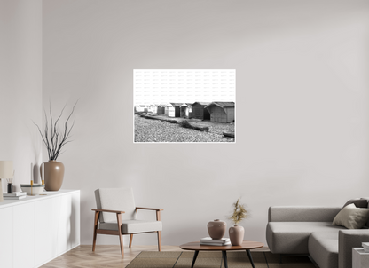 44.8 x 32″, Fine Art Print Beach Huts