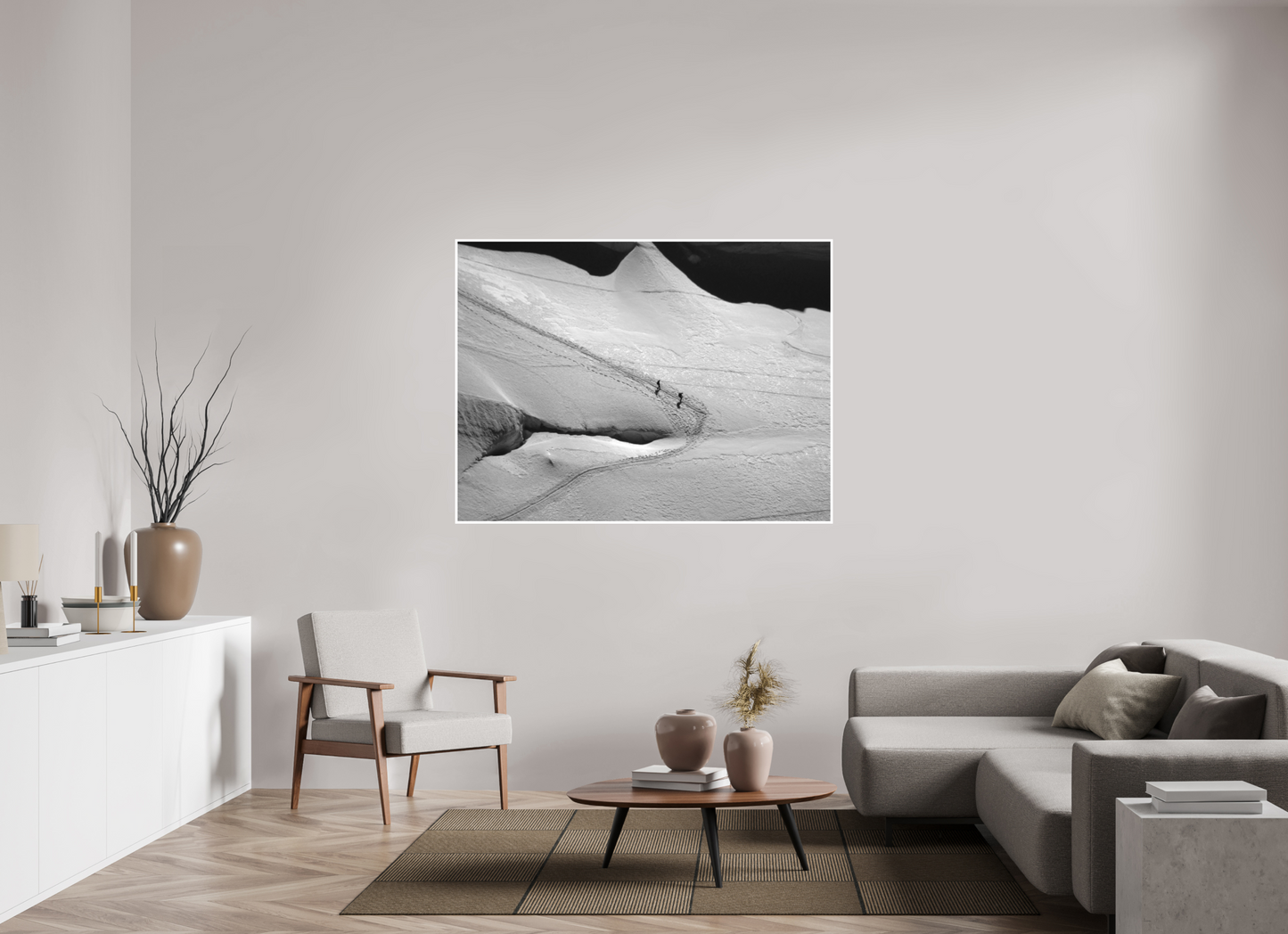 60 x 45″, Ilford B&W Photo Print Under Acrylic Glass Aiguille du Midi #1