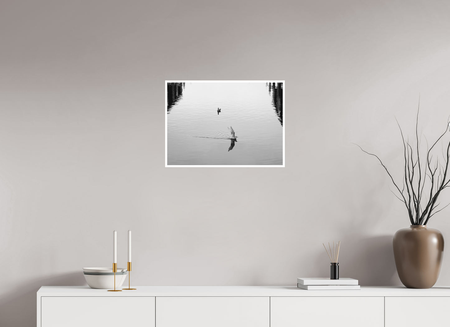 22.4 x 16″, Ilford B&W Photo Print Under Acrylic Glass Splashdown