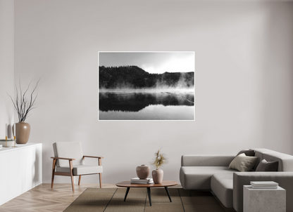 65.8 x 47″, Ilford B&W Photo Print Under Acrylic Glass Yellowstone Hot Springs