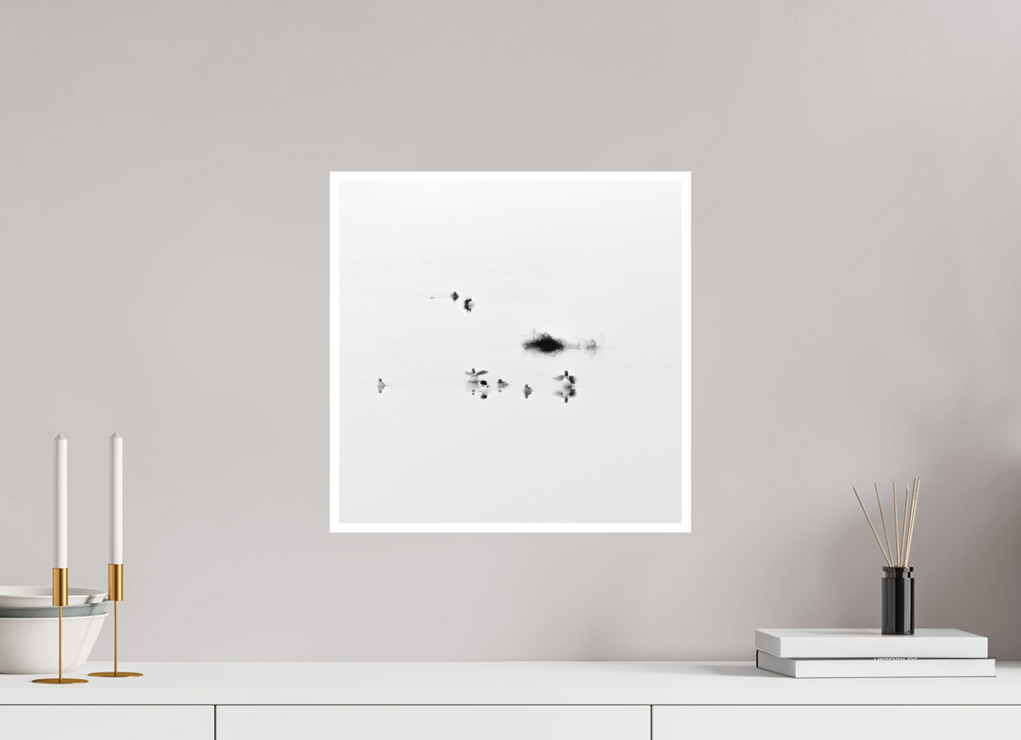 15 x 15″, Ilford B&W Photo Print Under Acrylic Glass The Gathering