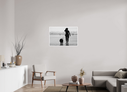 36 x 24″, Ilford B&W Photo Print Under Acrylic Glass Companions at the Beach