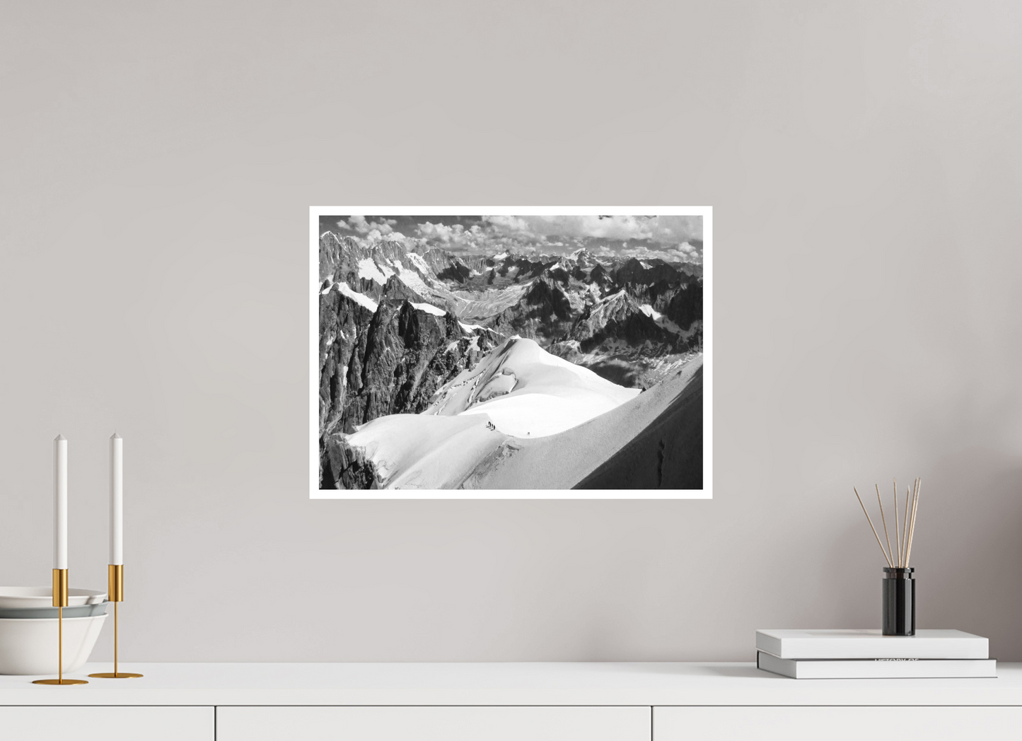 16.8 x 12″, Ilford B&W Photo Print Under Acrylic Glass Aiguille du Midi #4