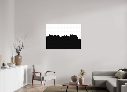 44.8 x 32″, Fine Art Print on Smooth Paper Edinburgh Castle Skyline