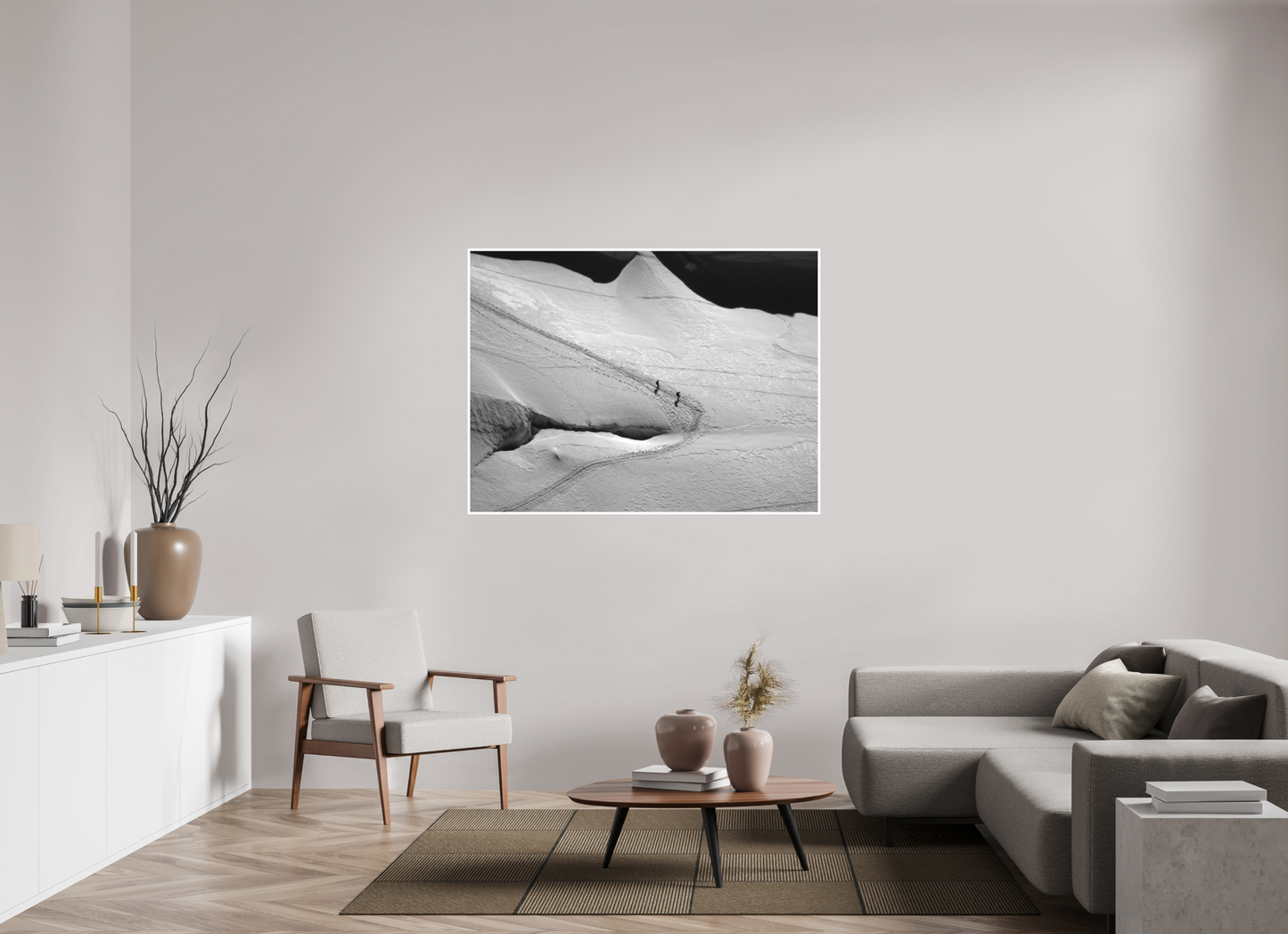 56 x 42″, Ilford B&W Photo Print Under Acrylic Glass Aiguille du Midi #1