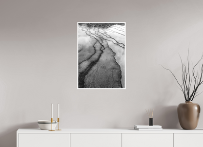 20 x 28″, Ilford B&W Photo Print Under Acrylic Glass Yellowstone Hot Springs #2