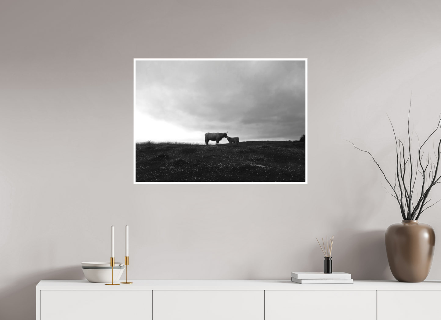 33.6 x 24″, Ilford B&W Photo Print Under Acrylic Glass Maternal Instinct