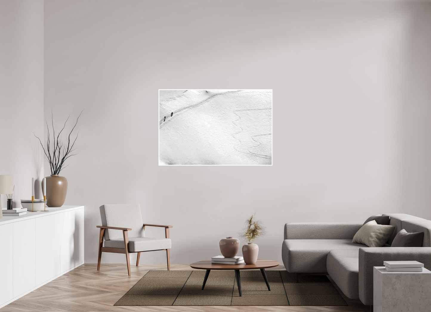 54 x 36″, Ilford B&W Photo Print Under Acrylic Glass Aiguille du Midi #2