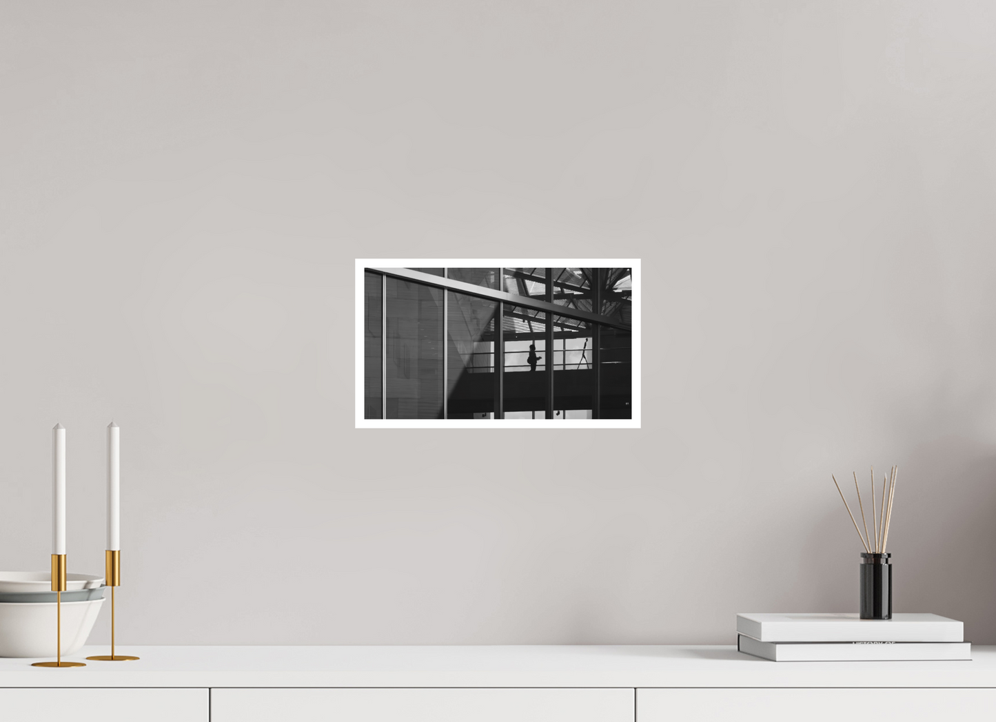 12 x 6.8″, Ilford B&W Photo Print Under Acrylic Glass Walkers