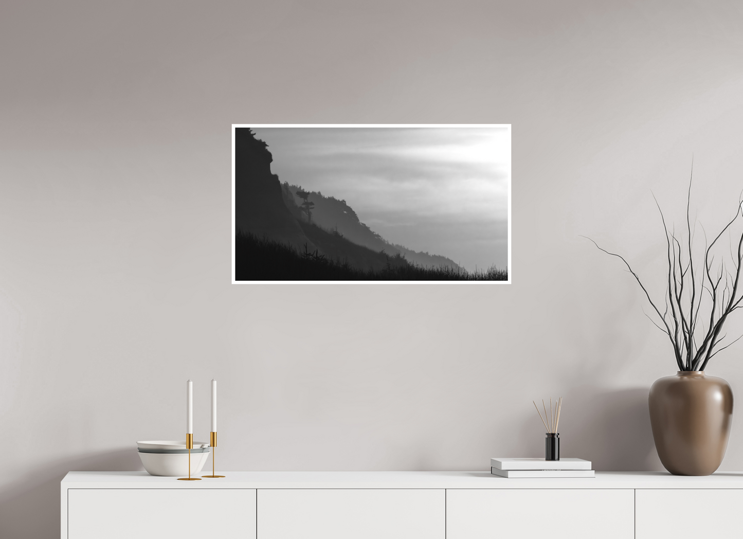 32 x 18″, Ilford B&W Photo Print Under Acrylic Glass PNW Landscape #1