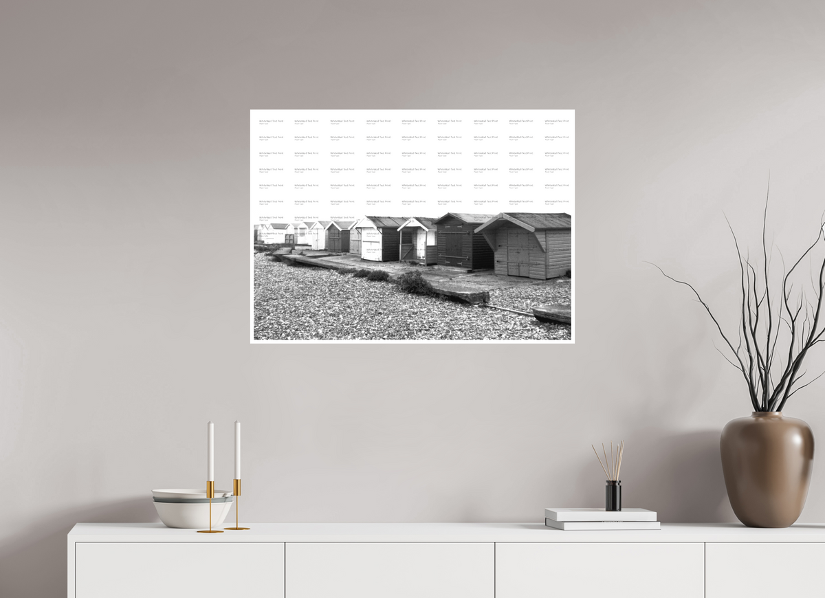 33.6 x 24″, Fine Art Print Beach Huts