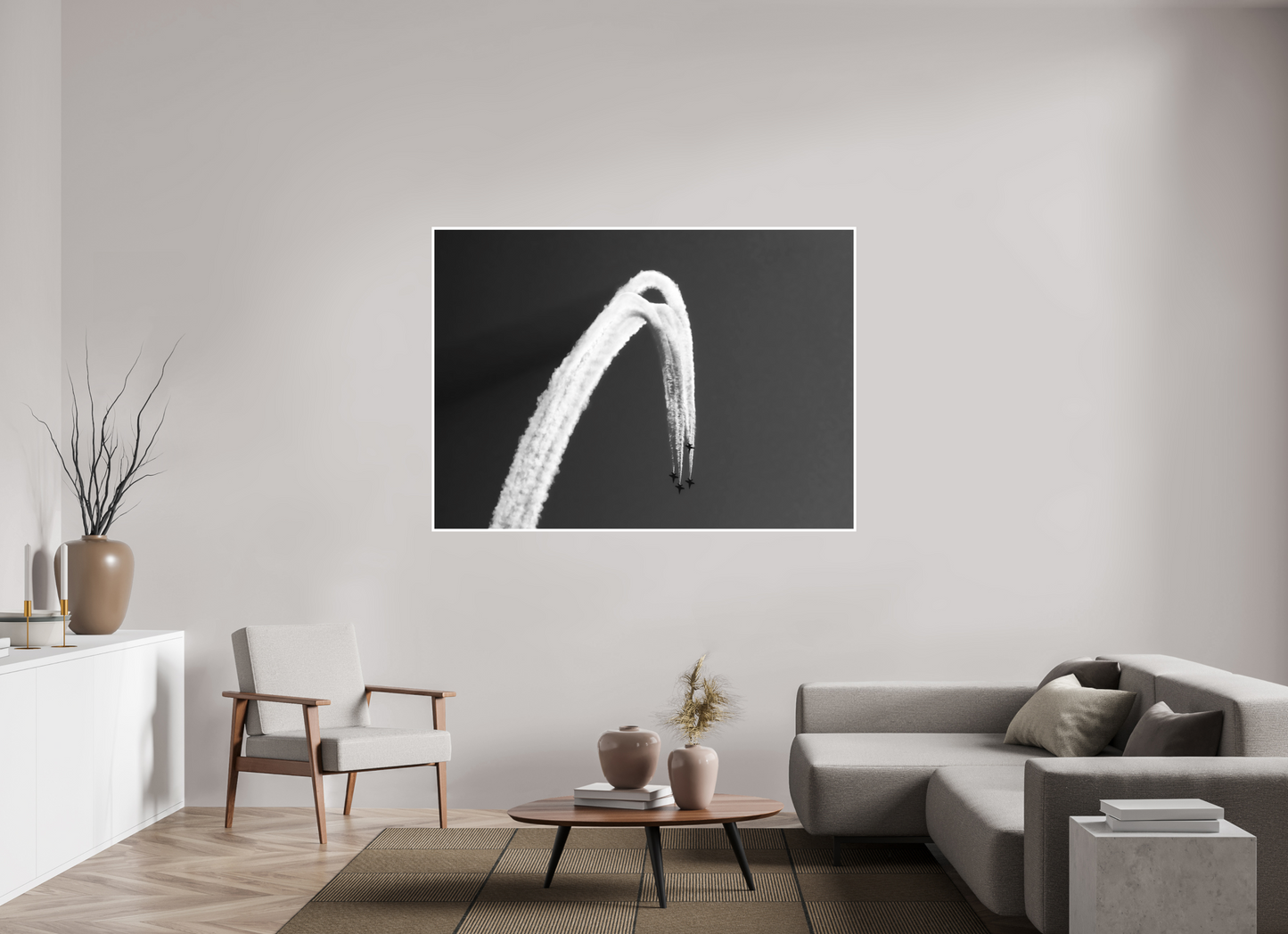 65.8 x 47″, Ilford B&W Photo Print Under Acrylic Glass Blue Angels #2