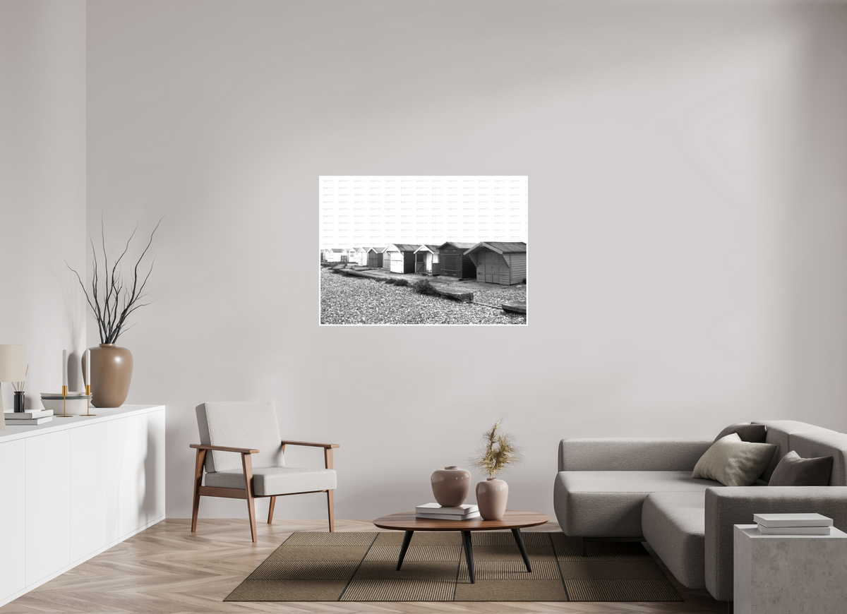 50.4 x 36″, Fine Art Print Beach Huts