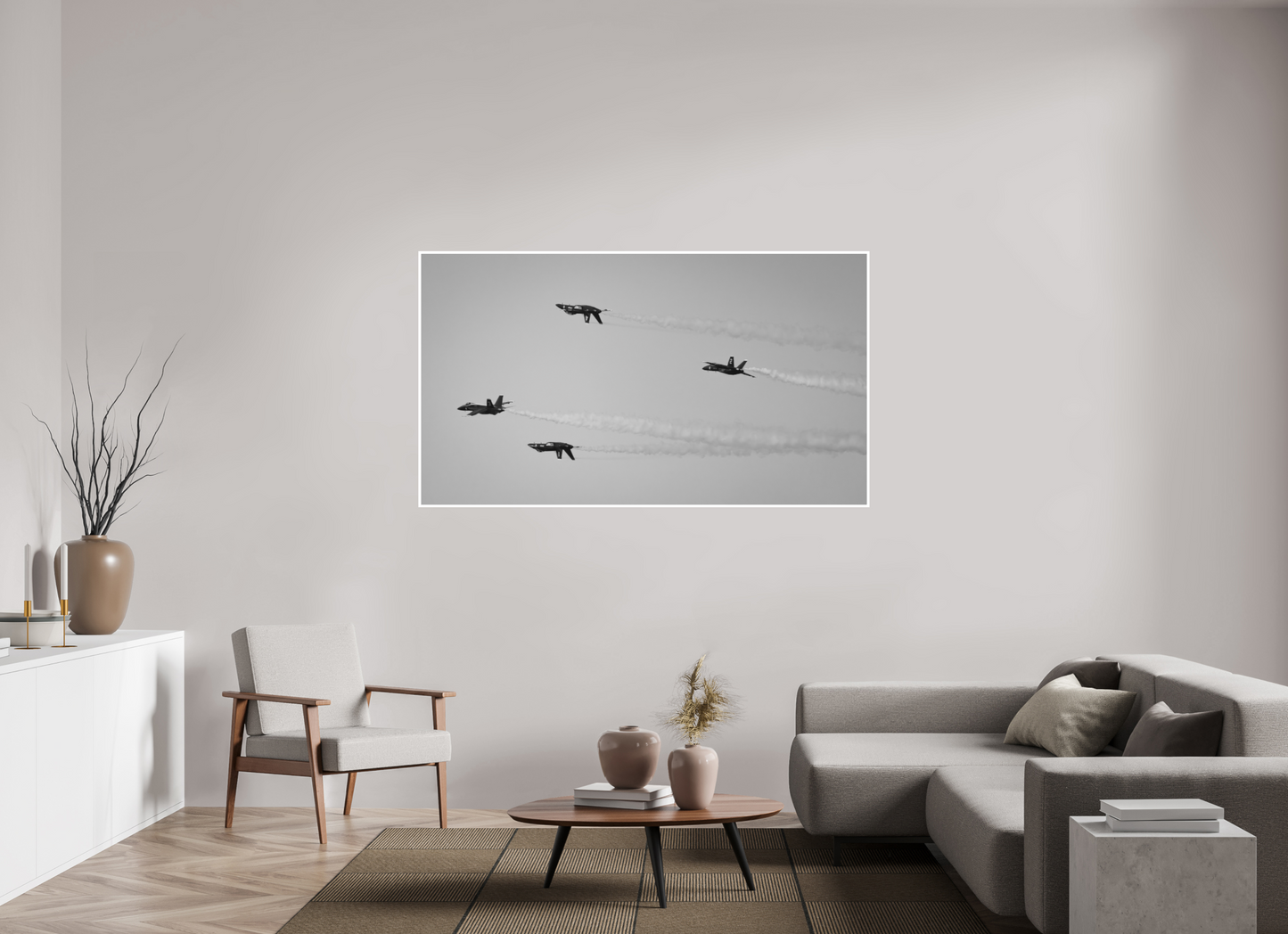 70 x 39.4″, Ilford B&W Photo Print Under Acrylic Glass Blue Angels #7