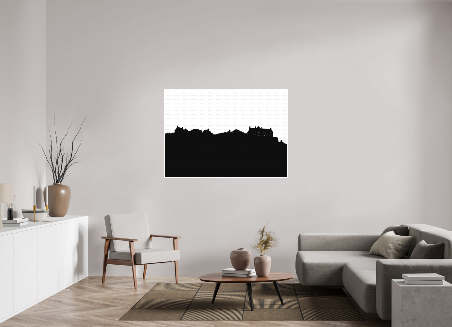 56 x 40″, Fine Art Print on Smooth Paper Edinburgh Castle Skyline
