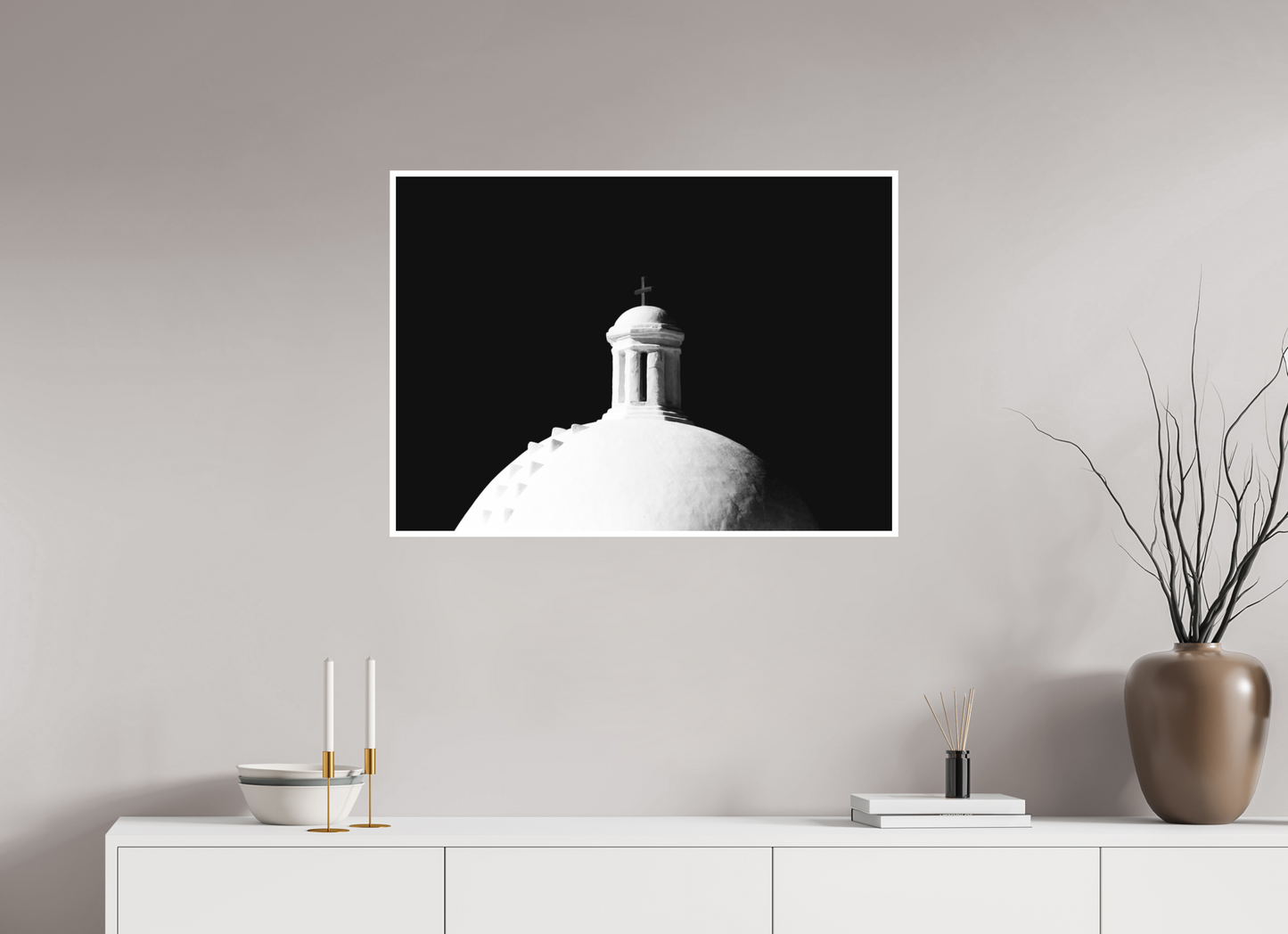 33.6 x 24″, Ilford B&W Photo Print Under Acrylic Glass Mission San Jose de Tumacacori #1