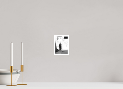 4 x 5.6″, Ilford B&W Photo Print Under Acrylic Glass Blues Man