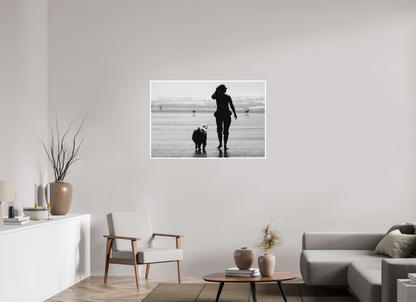 45 x 30″, Ilford B&W Photo Print Under Acrylic Glass Companions at the Beach