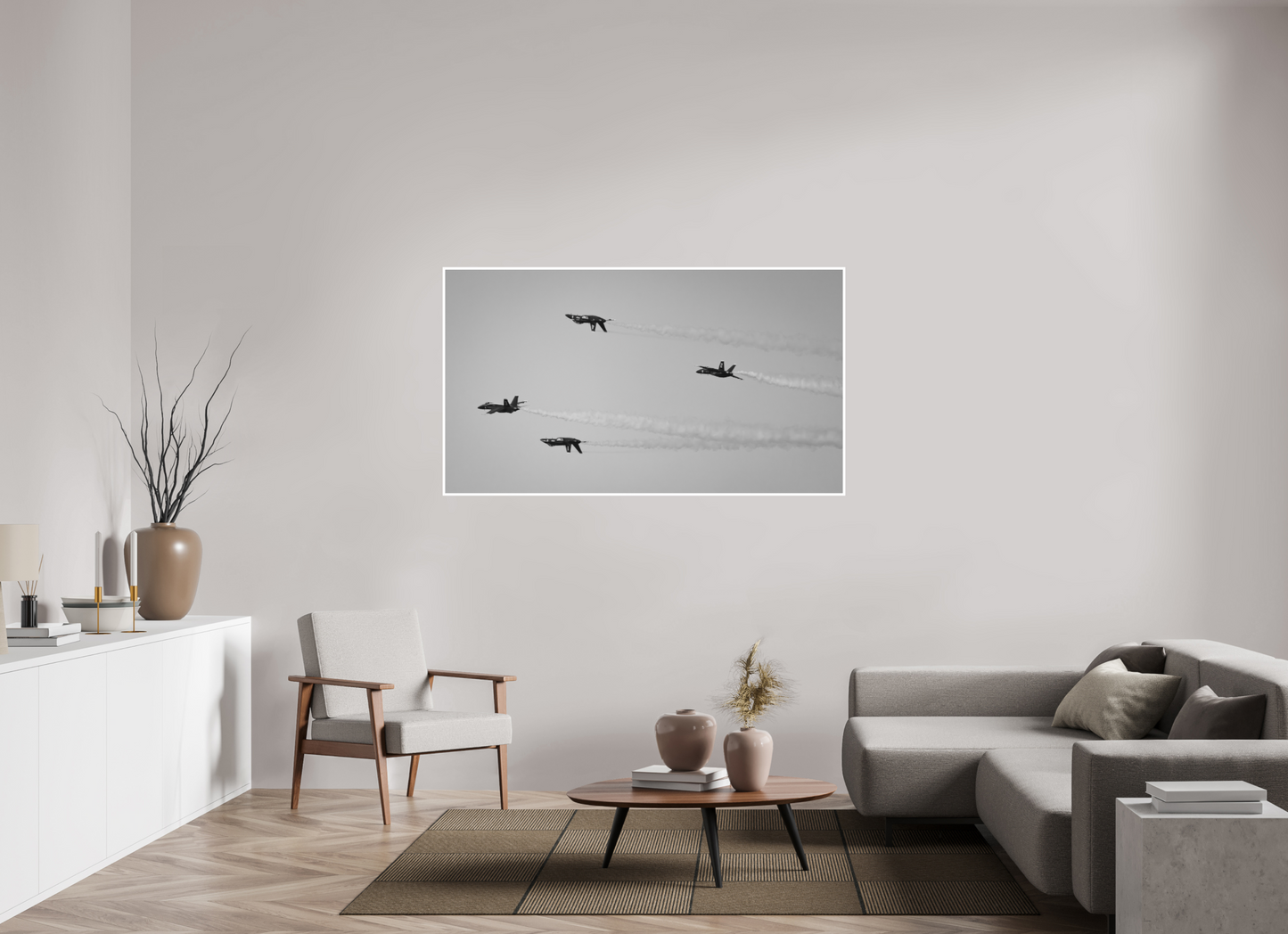 64 x 36″, Ilford B&W Photo Print Under Acrylic Glass Blue Angels #7