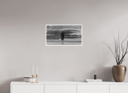 24 x 13.5″, Ilford B&W Photo Print Under Acrylic Glass Fisherman