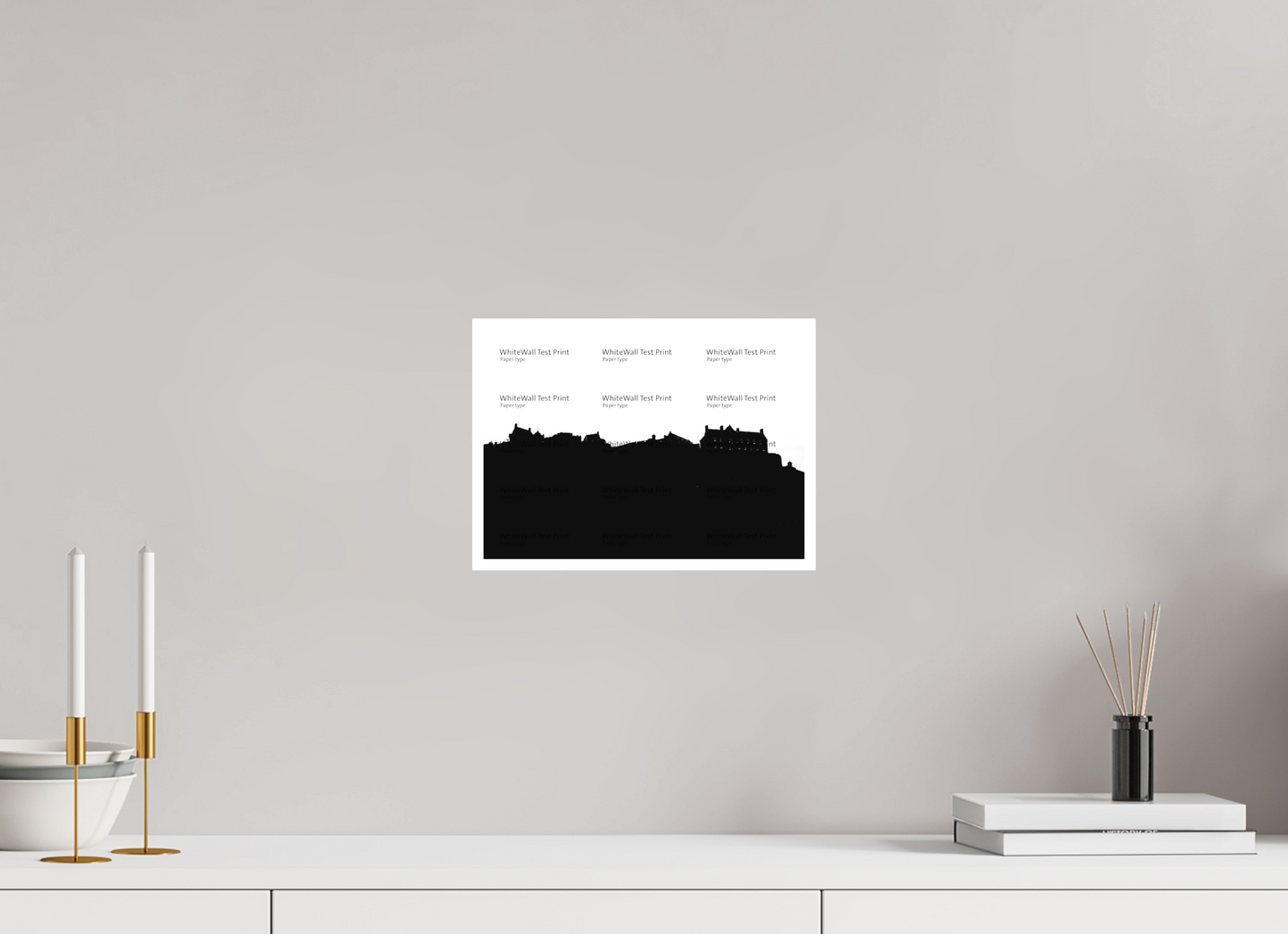 11.2 x 8″, Fine Art Print on Smooth Paper Edinburgh Castle Skyline