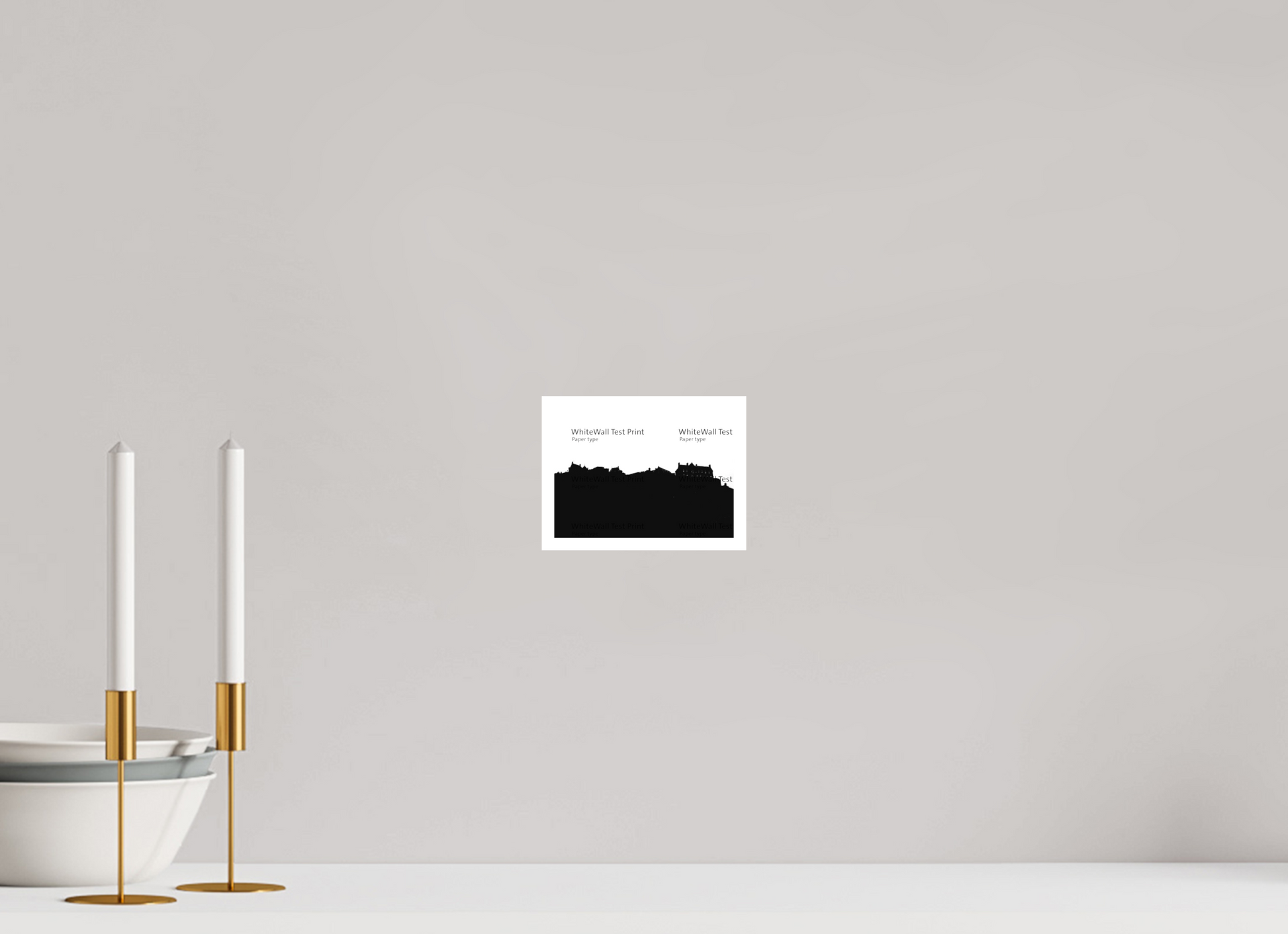 5.6 x 4″, Fine Art Print on Smooth Paper Edinburgh Castle Skyline