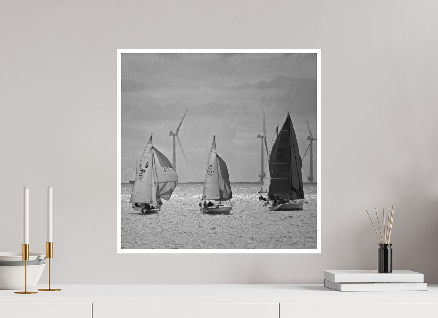 20 x 20″, Ilford B&W Photo Print Under Acrylic Glass Wind Power #1