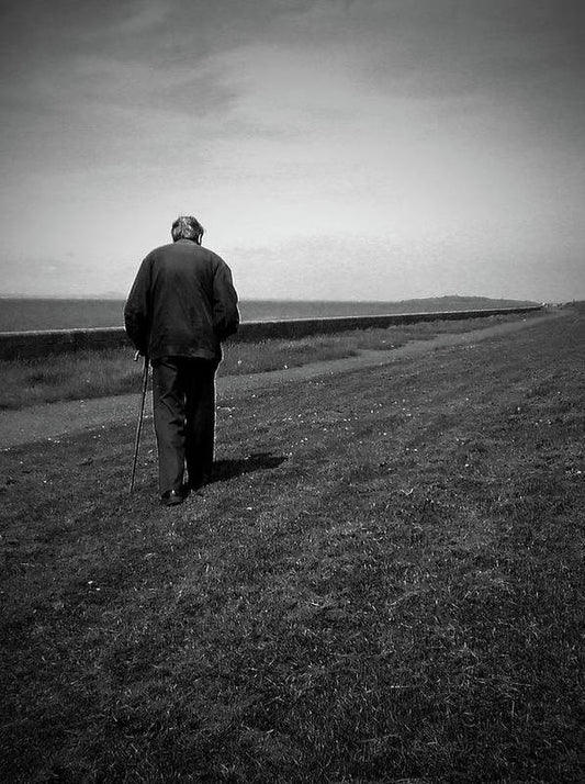 Old Man At The Beach - Art Print